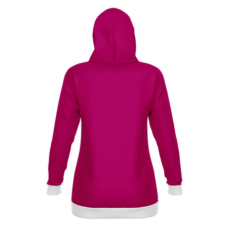 This Back View Beauty Womens Hoodie Mockup In Mystic Magenta Color, was made in a professional way, you can easily add your artwork to your products.の写真素材