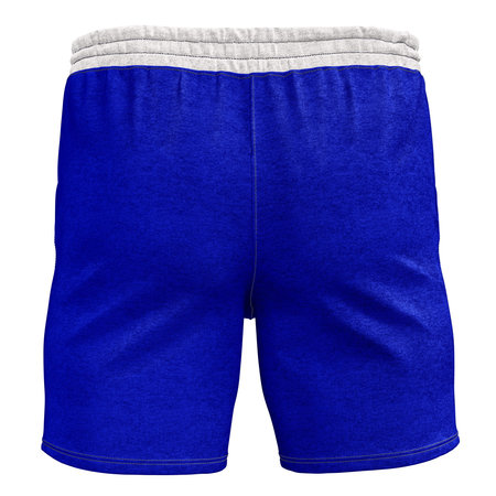 Grab this realistic Back View Mens Stylish Short Mockup In Dazzling Blue Color, to give a boost to your designing progress.の写真素材