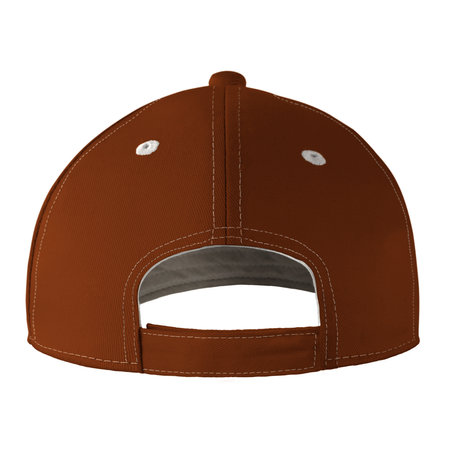 This Back View Popular Sport Hat Mockup In Leather Brown Color, can help you make an amazing design.の写真素材