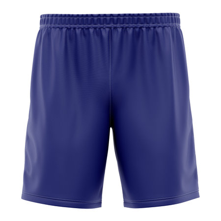 Make your design process quicker and more stunning with this Front View Popular Soccer Shorts Mockup In Clematis Blue Color.の写真素材