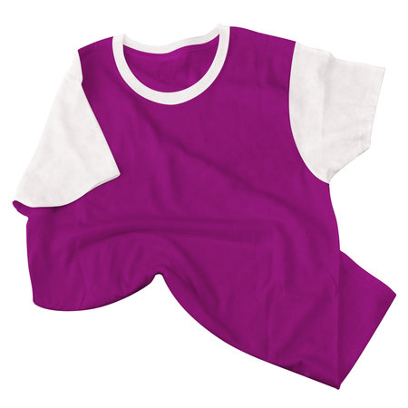 This high resolution Front View Fantastic T Shirt Mockup In Striking Purple Color will make your designing work as photo realistic result in mere minutes.の写真素材
