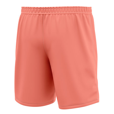 With this Back Side View Popular Soccer Shorts Mockup In Fusion Coral Color you donât have to wait for your artwork to be done. This HD Mock-up was easy to use.の写真素材