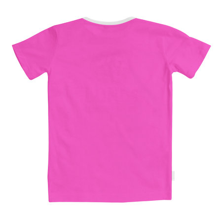 Use this Back View Perfect T Shirt Mockup In Rose Pink Color, to get more wonderful design products.の写真素材