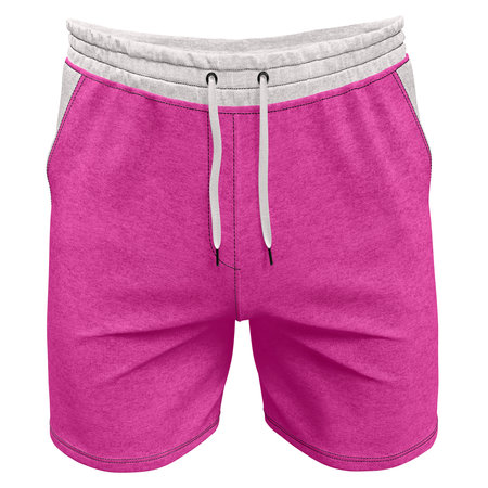 This Front View Stylish Mens Short Mockup In Shell Pink Color will help you customize your logo or designs like a pro.の写真素材