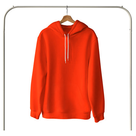 Jump straight into creating lovely pictures for your design, with this Brilliant Hoodie Mockup In Orange Tiger Color.の写真素材