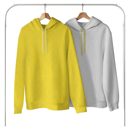 This Awesome Hoodie Mockup In Golden Kiwi And White Color , can help you to implement your extraordinary designs.の写真素材