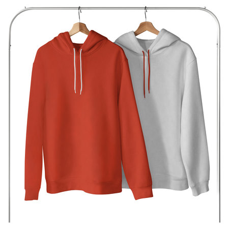 This Awesome Hoodie Mockup In Russet Brown And White Color, can help you to implement your extraordinary designs.の写真素材
