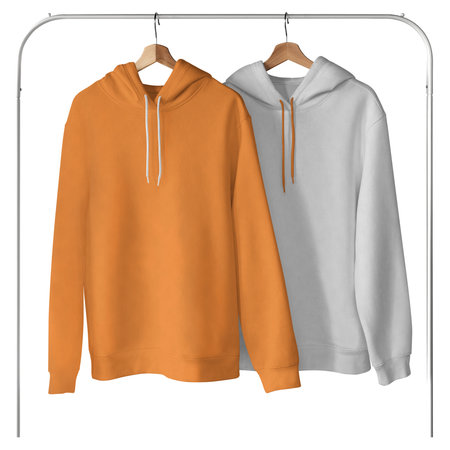 This Awesome Hoodie Mockup In Orange Tiger And White Color, can help you to implement your extraordinary designs.の写真素材
