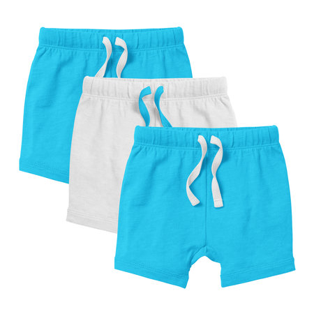 Make your design process quicker and more stunning with this Surprising Baby Shorts Mockup In Peacock Blue and White Color.の写真素材