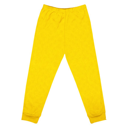 Make your fantastic design or logo artistic with this Magnificent Kids Trouser Mockup In Golden Kiwi Color.の写真素材