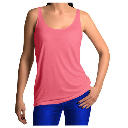 Paste the beauty of your design into this  Front View Sweet Girl Tank Top Mockup In Geranium Pink Color, and everything will appear to be real.の写真素材