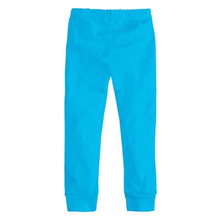 Just place your picture on this Lovely Kids Trousers Mockup In Peacock Blue Color and your products will be ready to be advertised.の写真素材
