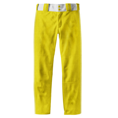 This Front View Alluring Baseball Long Pants Mock Up In Golden Kiwi Color, will help you customize your logo or brand design faster.の写真素材
