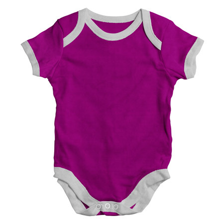 There is no need to be an expert if you use this Front View Precious Shortsleeve Baby Bodysuit Clothing Mockup In Striking Purple Color.の写真素材