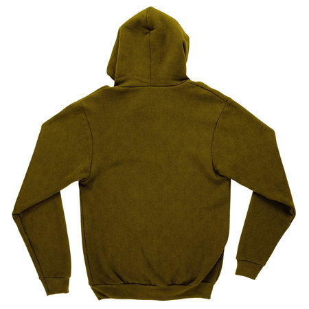With this Back View Allure Zipup Hoodie Mock Up In Russet Brown Color, your design will look more real.の写真素材
