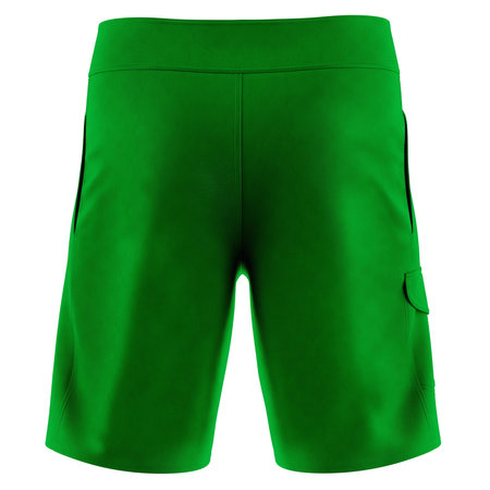 Paste your design into this Back View Fancy Mens Shorts Mock Up In Simply Green Color, and everything will look real.の写真素材