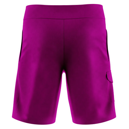 Paste your design into this Back View Fancy Mens Shorts Mock Up In Striking Purple Color, and everything will look real.の写真素材