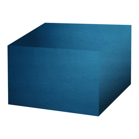 This Artistic Box Mockup In Adriatic Blue Color Was Made To Showcase Your Designs In A Photorealistic Look.の写真素材