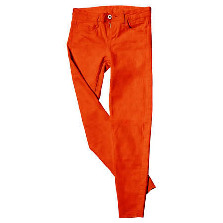 This Wonderful Pant Mock Up In Yellow Quince Color, Ready To Enhance The Look Of Your Designs.の写真素材