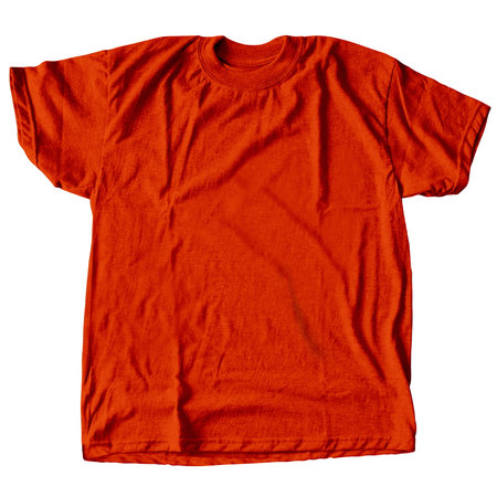 Get An Incredible Realistic Design That Comes With This Breathtaking Photorealistic T Shirt Mock Up In Scarlet Ibiz Color.の写真素材