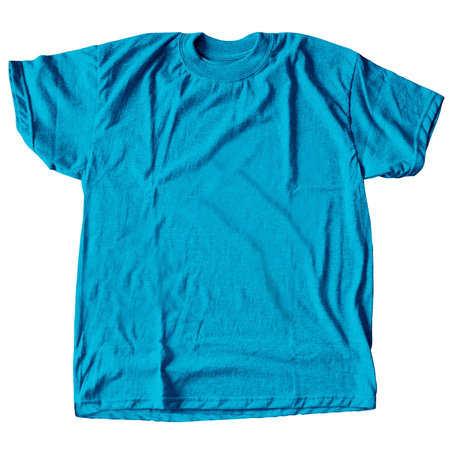 Get An Incredible Realistic Design That Comes With This Breathtaking Photorealistic T Shirt Mock Up In Atoll Blue Color.の写真素材