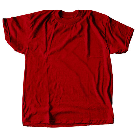 Get An Incredible Realistic Design That Comes With This Breathtaking Photorealistic T Shirt Mock Up In Oriental Red Color.の写真素材