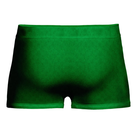 You Can Effortlessly Showcase Your Designs At Their Finest, With This Back View Artistic Photorealistic Boxer Shorts Mock Up In Fern Green Color.の写真素材