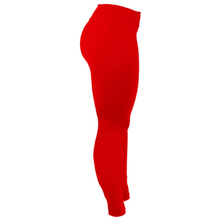 It Only Takes A Few Seconds To Get A Stunning Design Style With This Side View Astonishing Legging Mock Up In Oriental Red Color.の写真素材