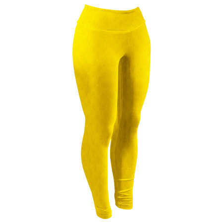 You Can Customize This Half Front View Astonishing Legging Mock Up In Yellow Quince Color., For Any Of Your Design Needs, Just Add Your Own Designs.の写真素材