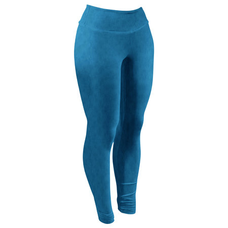 You Can Customize This Half Front View Astonishing Legging Mock Up In Adriatic Blue Color., For Any Of Your Design Needs, Just Add Your Own Designs.の写真素材