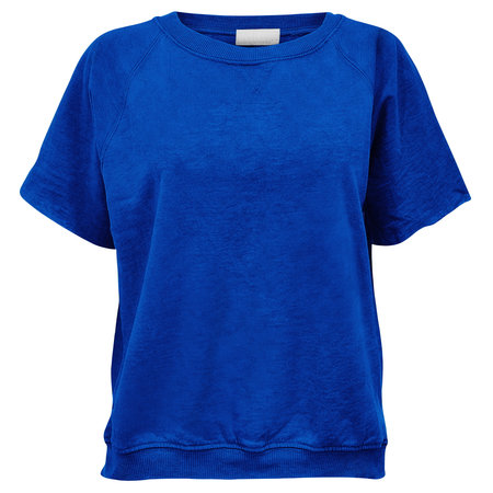 With Simple Multiple Clicks, You Can Visualize Your Designs On This Front View Attractive Short Sleeve T Shirt Mockup In Baleine Blue Color.の写真素材
