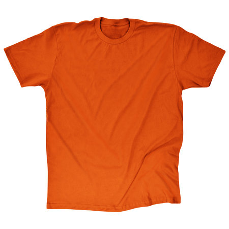 This Brilliant Cotton T Shirt Mockup In Scarlet Ibiz Color, Was Designed To Be Super Simple To Save Your Time.の写真素材