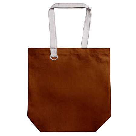 Promote your design across with this Wondrous Cotton Bag Mock Up In Maple Brown Color, everything will be done.の写真素材