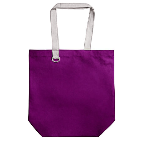 Promote your design across with this Wondrous Cotton Bag Mock Up In Hyacinth Purple Color, everything will be done.の写真素材