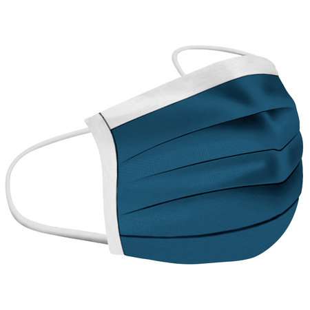 Promote your design across with this Exquisite Mask Mock Up In Adriatic Blue Color, everything will be done.の写真素材