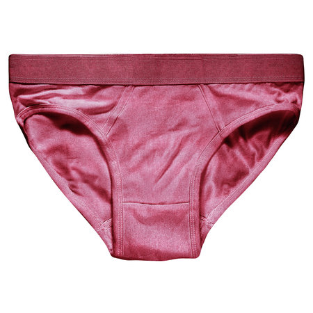 This Front View Men Briefs Mockup In Geranium Pink Color Is To Showcase Your Designs Like A Graphic Design Pro Just By Adding Your Own Design.の写真素材