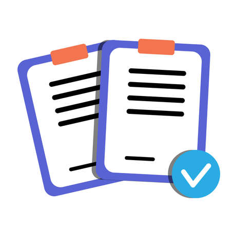 File document concept approve - realistic icon set. 3d vector illustration.のイラスト素材