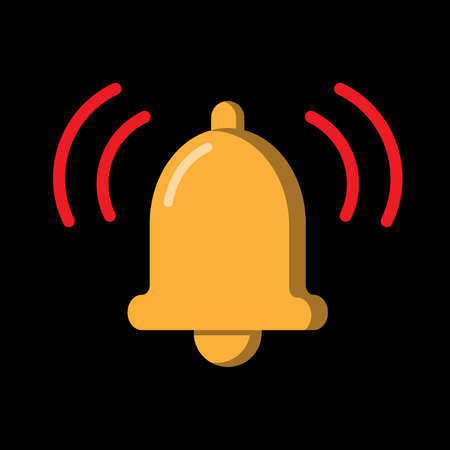 Vector Notification message bell icon alert and alarm icon. 3d vector illustration.のイラスト素材