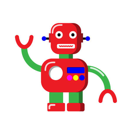 Robot toy vector design with cute characters. Design for children.のイラスト素材