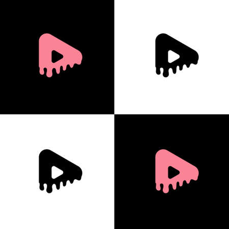 The play button donut logo meltsのイラスト素材