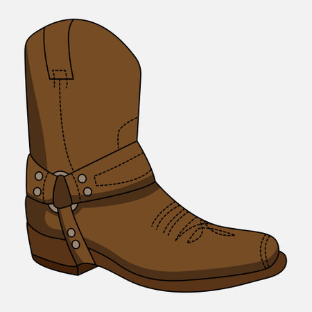 Vector illustration of a cowboy bootのイラスト素材