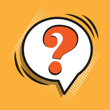 Comic style question mark speech bubble backgroundのイラスト素材