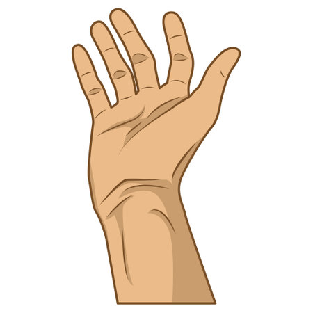 vector of human hands risingのイラスト素材