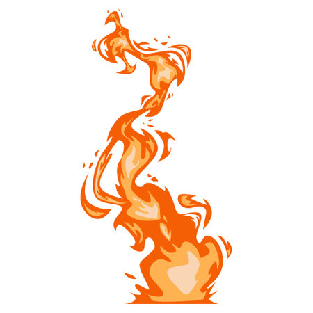 vector illustration of burning flamesのイラスト素材