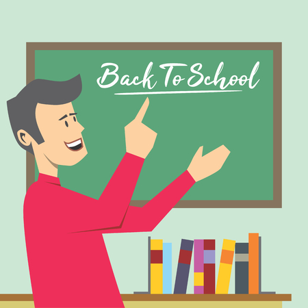 teacher says back to schoolのイラスト素材