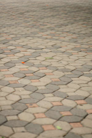 Walking along a cobblestone street