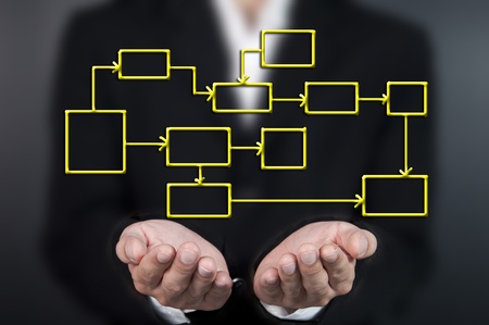 Hand showing connectionの写真素材