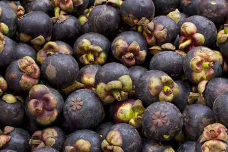 Mangosteens, tropical fruitsの写真素材