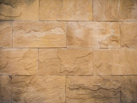 Vintage brown ceramic tiles wall decorationの写真素材