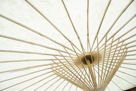White umbrella, Thai styleの写真素材